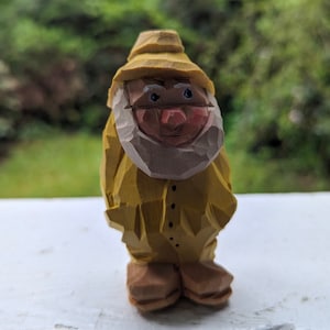 Hand Carved Mini Version 2 Nautical Sea Caption / Sailor Gnome
