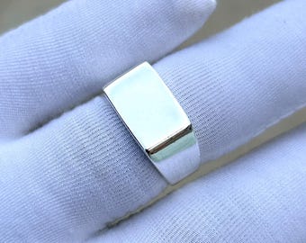 Sterling Silver Signet Ring: Bohemia Style Statement Jewelry