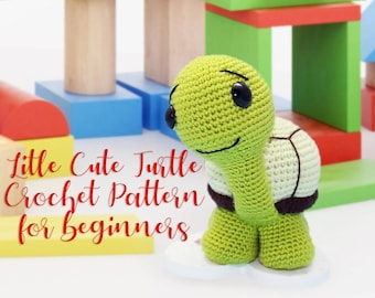 Patrón de tortuga, tutorial de amigurumi para principiantes, muñeca de crochet en PDF