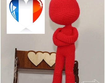 Patrón básico de cuerpo de muñeca amigurumi FRANCÉS
