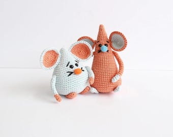 Maus Amigurumi pdf, 2in1 Mini Tier Häkelanleitung, Sofortiges digitales Tutorial