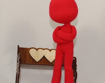 Patrón de crochet para cuerpo de muñeca Amigurumi, tutorial básico en PDF para principiantes