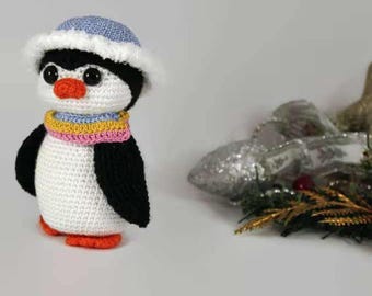 Patrón Pingui el Pingüino Amigurumi – Juguete Animal de Ganchillo Tutorial en PDF, Descarga Instantánea