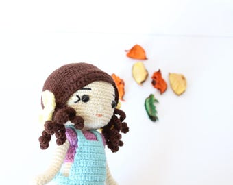 Patrón de muñeca Nellybery amigurumi: Tutorial en PDF de juguete de crochet para niña, descarga instantánea