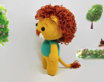 Patrón minimalista de león amigurumi (PDF), descarga instantánea.