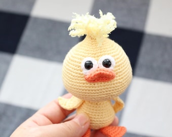 Duck Amigurumi pdf, Häkelanleitung Entchen mit Kopfhörern Schnittmuster
