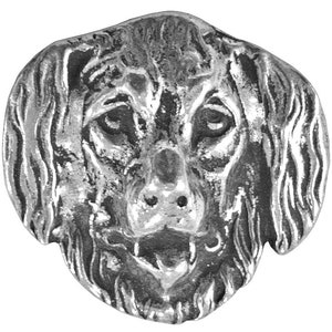 Set of 2 Newfoundland Dog 1 inch (25 mm) Pewter Metal Button Antique Silver Color by Ram's Horn Studio