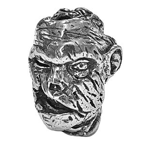 Zombie Pewter Metal Bead 7/8 inch (22 mm) by Green Girl Studios