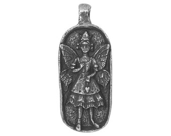 1000 Wishes Fairy 1 & 11/16 inch (44 mm) Pewter Metal Pendant by Green Girl Studios