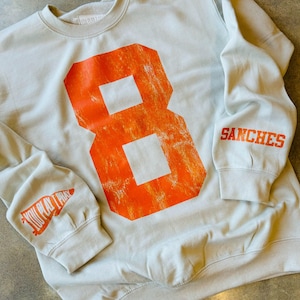 Custom #1 Fan Sweatshirt | Sports Sweatshirt | Praying Mom | Game Day Shirt | Football Mom Shirt | Soccer Mom Shirt | Volleyball