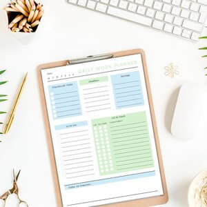 Daily Work Planner, Work Day Planner, Work Organizer, Daily Planner, Office Planner, WFH Planner, Digital, Printable, A4, A5, Letter