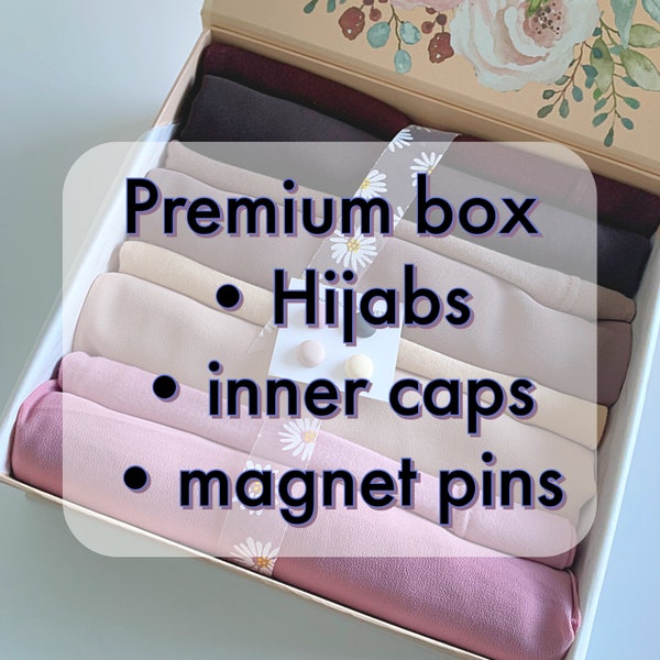 Luxury PREMIUM chiffon hijab GIFT box | Premium Chiffon Box | customize your hijab box | Gift box | Headscarves | hijab gift box |