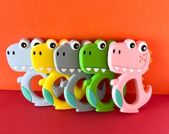 Cute Baby Dinosaur Teether: Food-Grade Silicone, Hypoallergenic