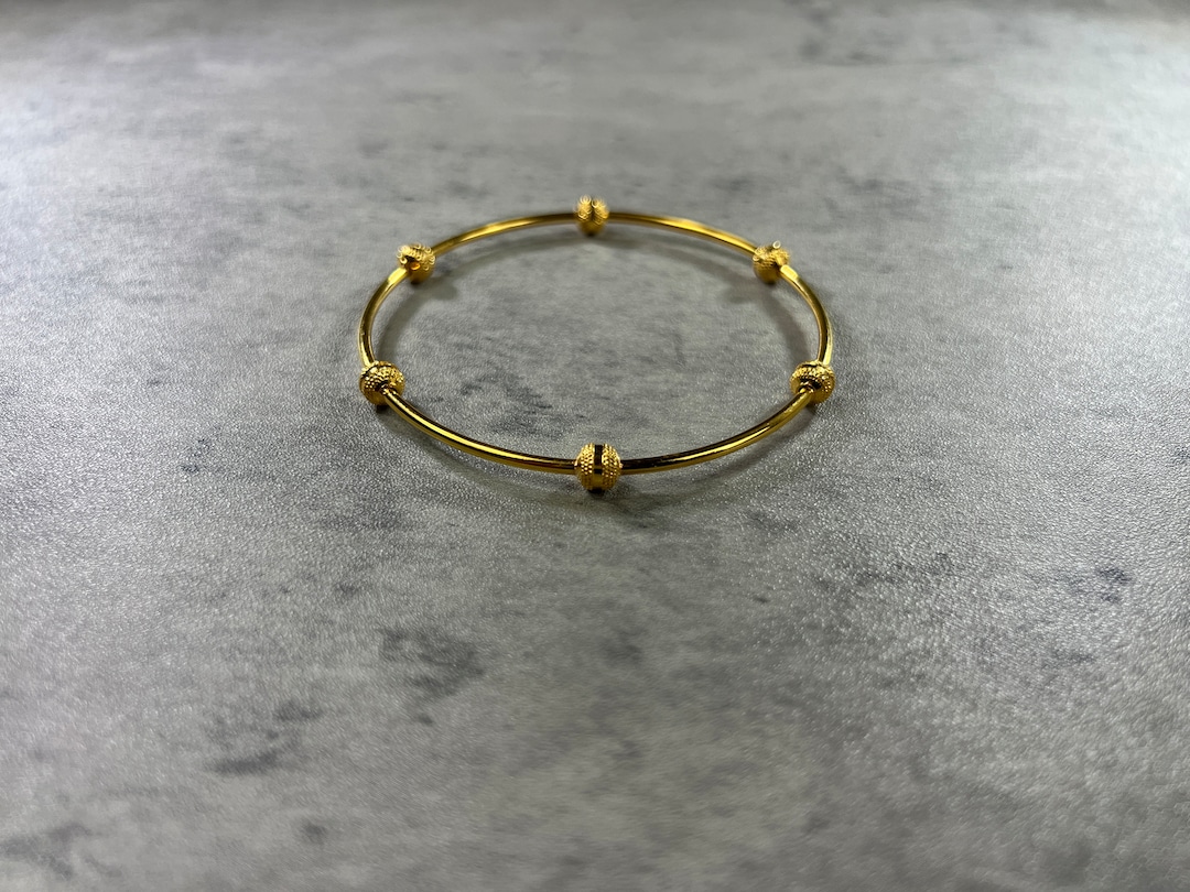 Single Ball Bangle – 22ct Yellow Gold - Etsy