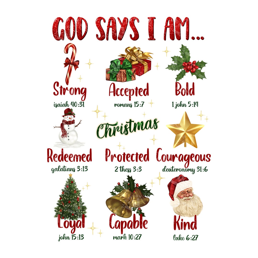 God Says I Am PNG the Bible Says PNG Santa Claus Png Etsy