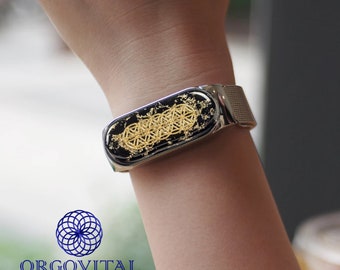 Orgonite Bracelet – EMF Protection, Spiritual Balance, Metal Strap