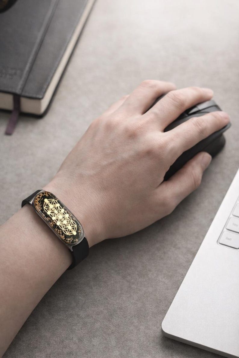 Orgonite Bracelet: EMF Protection, Black Tourmaline, 528Hz Love Frequency image 3