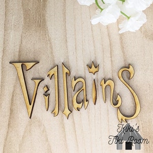 HALLOWEEN VILLIANS Enfeites inspirados na Disney com palavras de madeira / Para álbuns de recortes / Cartões / Diários / Projetos DIY