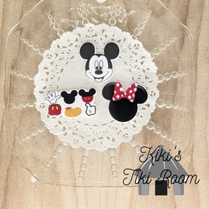 ORIGINAL MOUSE Set of 3 Resin Flatback Embellishments/ For Scrapbooks / Cards/ Journals/ DIY Projects