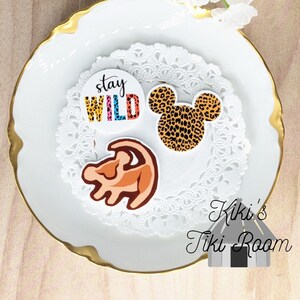 STAY WILD Set of 3 Resin Flatback Embellishments/ For Scrapbooks / Cards/ Journals/ DIY Projects
