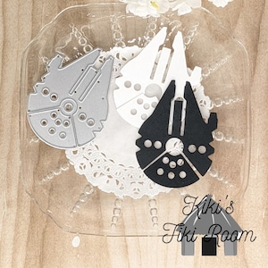 FALCON SHIP Metal Cutting Die / Para Scrapbooks / Cartões / Diários / Projetos DIY