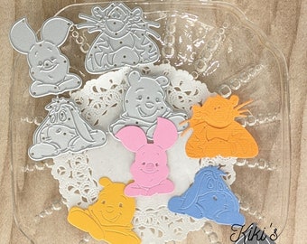 POOH PALS Metal Cutting Die Set ( 4 Dies) / For Scrapbooks / Cards/ Journals/ DIY Projects