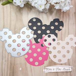POLKA DOT Maus Kopf *Exklusive* Metall Stanzschablone / Für Scrapbooking / Karten / Journals / DIY Projekte