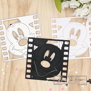 FILM STRIP Mouse Metal Cutting Die / Para álbumes de recortes / Tarjetas / Diarios / Proyectos de bricolaje