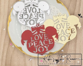 LOVE MOUSE Ornament Metall Skärform / För Scrapbooking / Kort / Journaler / DIY Projekt
