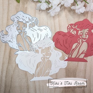 Matrice de découpe en métal ARIEL PRINCESS / Pour scrapbooking / Cartes / Carnets / Projets de bricolage