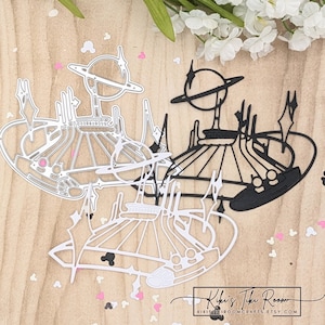 Matrice de découpe en métal SPACE MOUNTAIN / Pour scrapbooking / Cartes / Carnets / Projets de bricolage