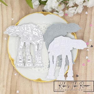 AT- AT Star Wars Metal Cutting Die / Para Scrapbooks / Cartões / Diários / Projetos DIY