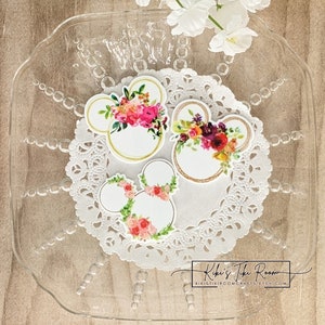 GARDEN FLOWERS Set of 3 Resin Flatback Embellishments/ For Scrapbooks / Cards/ Journals/ DIY Projects