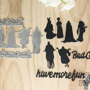 Troqueles de corte de metal 6 BAD GIRLS para álbumes de recortes, tarjetas, diarios y proyectos de bricolaje