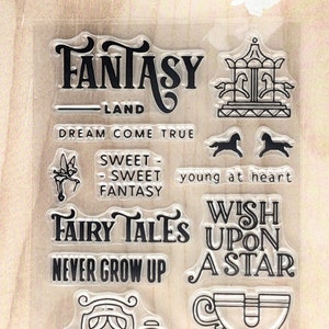 FANTASY SET #6 Set di timbri decorativi/per album/carte/agende/progetti fai da te