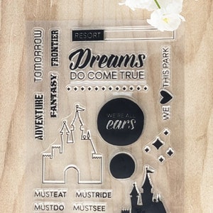 DREAMS #9 Set di timbri decorativi/per album/carte/agende/progetti fai da te
