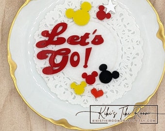 LET'S GO!! Acrylic Disney Inspired Embellishments / For Scrapbooks / Cards / Journals / DIY Projects