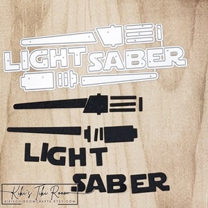 LIGHT SABER *Exklusive* Stanzform aus Metall / für Scrapbooks / Karten / Journals / DIY-Projekte