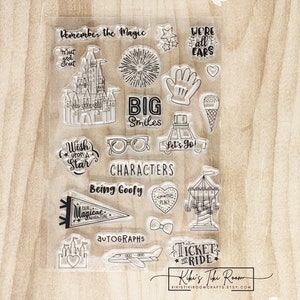WISH #12 Decorative Stamp Set/ For Scrapbooks/ Cards /Planners/ DIY Projects