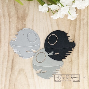 Matriz de corte de metal DEATH STAR / para scrapbooks / cartões / diários / projetos DIY