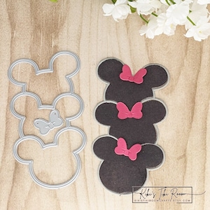 Juego de troqueles de corte de metal MOUSE STACHED para álbumes de recortes, tarjetas, diarios y proyectos de bricolaje