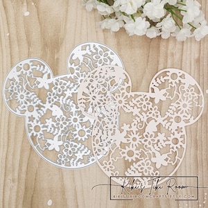 GROSSE BLUME *Exklusiv* Maus Kopf Metall Stanzform / Für Scrapbooking / Karten / Journals / DIY Projekte