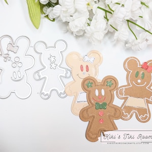 Juego de troqueles de corte metálicos de ratón GINGERBREAD BOY / Para álbumes de recortes / Tarjetas / Diarios / Proyectos de bricolaje