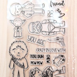 STAR WARS Set # 41 Dekoratives Stempel Set / Für Scrapbooks / Karten / Planer / DIY-Projekte