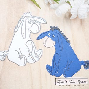 Matriz de corte de metal DONKEY EEYORE / para álbuns de recortes / cartões / diários / projetos DIY