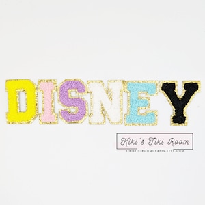DISNEY BUCHSTABE Chenille Aufnäher / Aufnäher / Aufnäher / Aufnäher / Aufnäher / Aufnäher / Aufnäher / Aufnäher / Aufnäher / Aufnäher