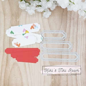 LABEL Tag Cutting Die Set / For Scrapbooks / Cards/ Journals/ DIY Projects