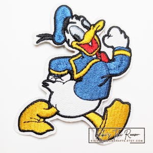 DUCK DONALD Embroidered Iron On Patches/ Sew on Patch/For Scrapbooks /Journals/ DIY Projects