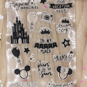 MAGICAL MEMORIES #13 Set di timbri decorativi/per album/carte/agende/progetti fai da te