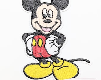MOUSE MICKEY Bordado em remendos de ferro/ Costurar em remendos/ Para álbuns de recortes/ Diários/ Projetos DIY